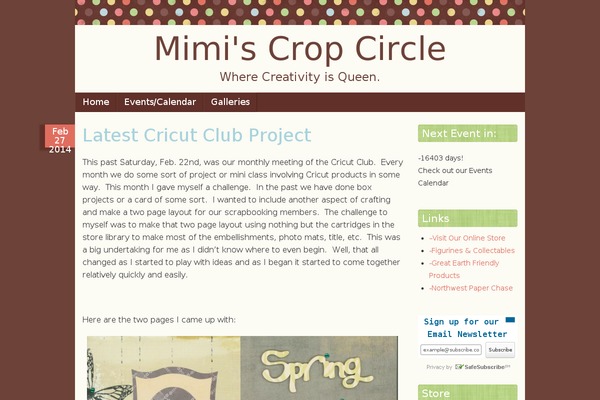 mimiscropcircle.com site used Scrappy