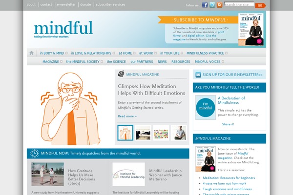 Mindful theme site design template sample