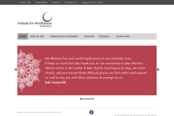 mindfulness.org.za site used Imisa