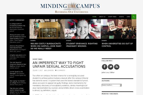 mindingthecampus.org site used Magazine-newspaper-pro