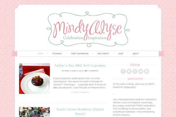 Sugar and Spice theme site design template sample