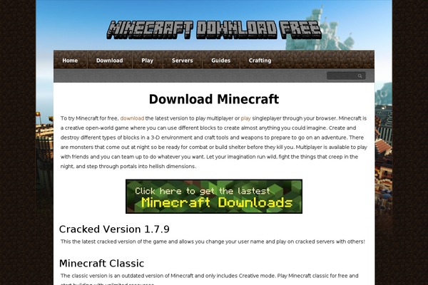 minecraft-download-free.com site used Mctheme