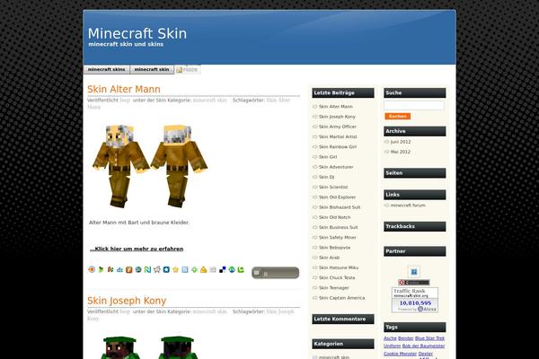 minecraft-skin.org site used Minecraft