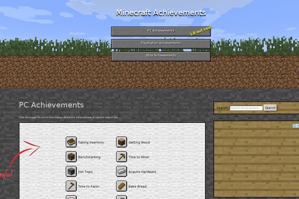 minecraftachievements.org site used Fmcwpt