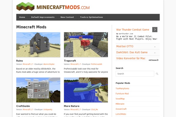 minecraftmods.com site used Mcm-responsive-7192016