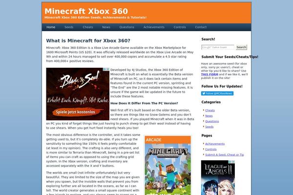 minecraftxbox.org site used Mcxbox