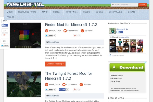 minecraftxl.com site used Minecraftxl