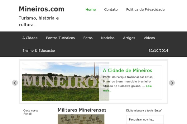 mineiros.com site used Newspaper