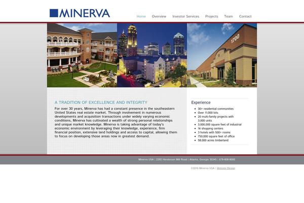 Minerva theme site design template sample