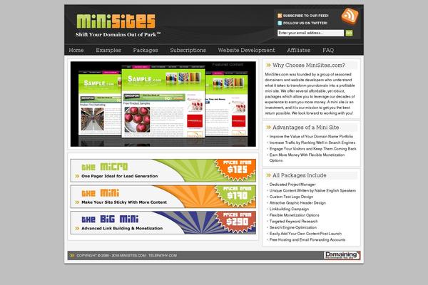 minisites.com site used Minisites