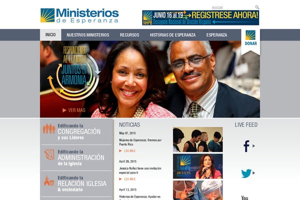 ministeriosdeesperanza.us site used Esperanza