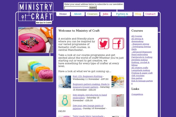 ministryofcraft.co.uk site used iPin Pro