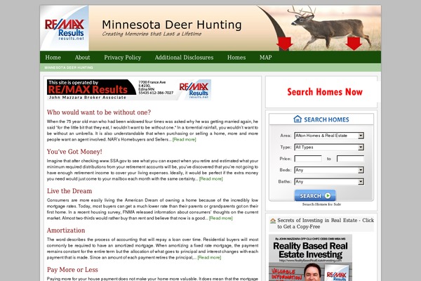 minnesotadeerhunting.org site used Agent_20