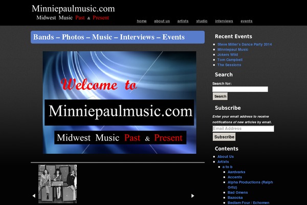 minniepaulmusic.com site used Blackcanvas_30