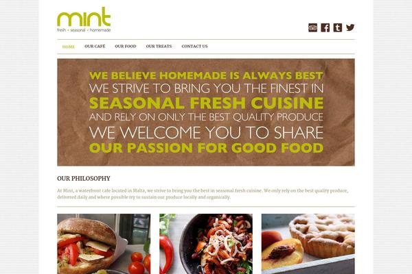 Mint theme site design template sample