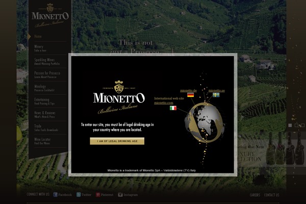 mionettoproseccousa.com site used Mionetto