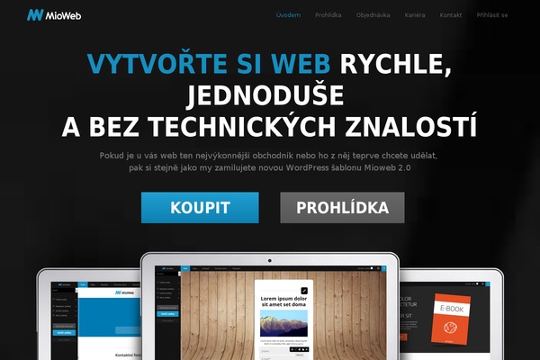 mioweb.cz site used Mioweb3