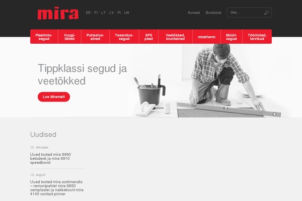 Mira theme site design template sample