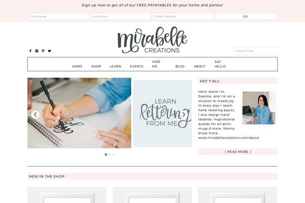 mirabellecreations.com site used Audrey-theme.1.1.4