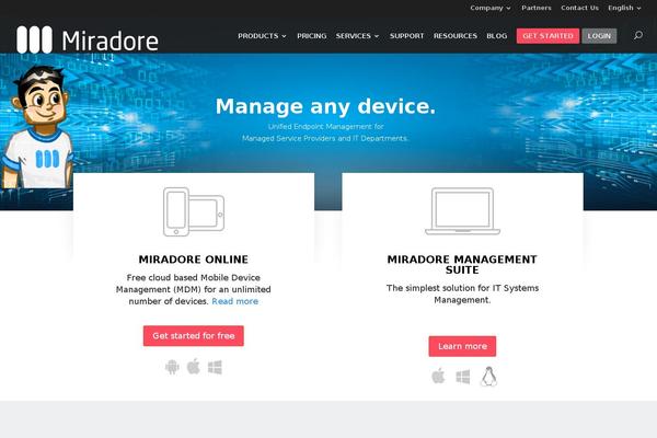 miradore.com site used Miradore