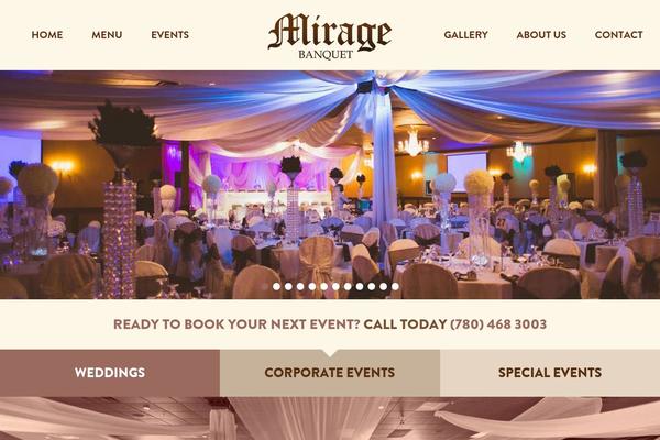 Mirage theme site design template sample
