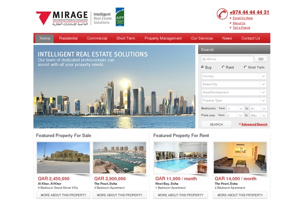 mirageproperty.com site used RealEstate