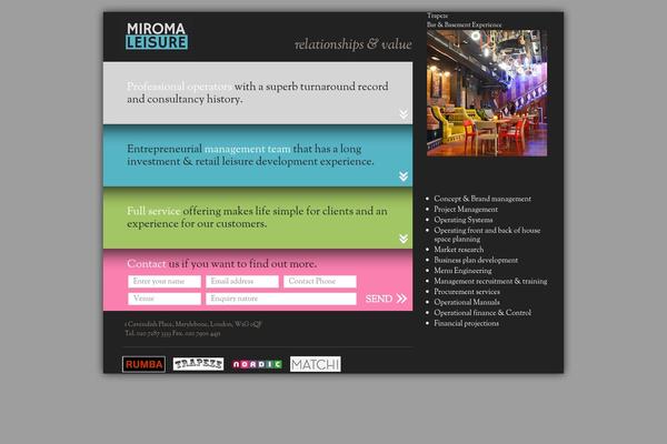 miromaleisure.com site used Miroma