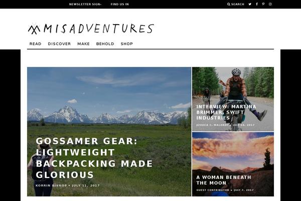 misadventuresmag.com site used 15Zine