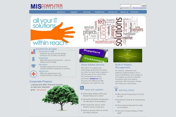 Mis theme site design template sample
