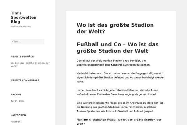 Twenty Fifteen theme site design template sample