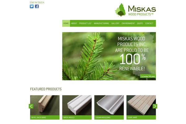 miskaswoodproducts.com site used Miskas