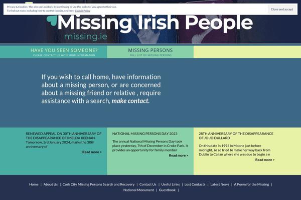 missing.ie site used Missing
