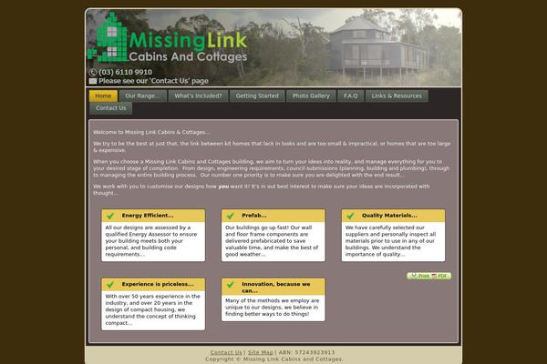 missinglinkcabins.com.au site used Mlc2013
