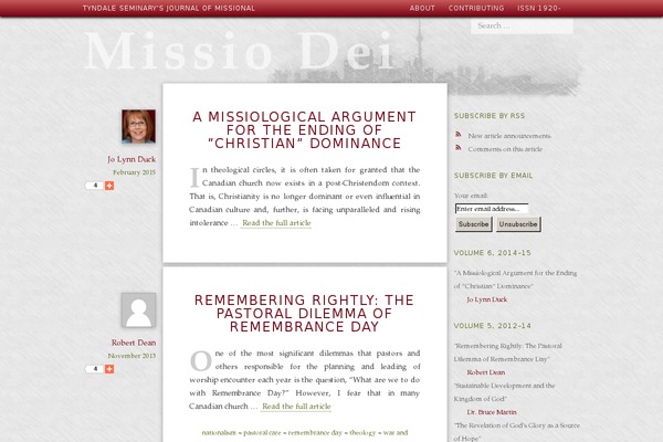 missio-dei.ca site used Devel