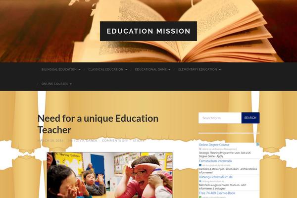 Educationblog theme site design template sample