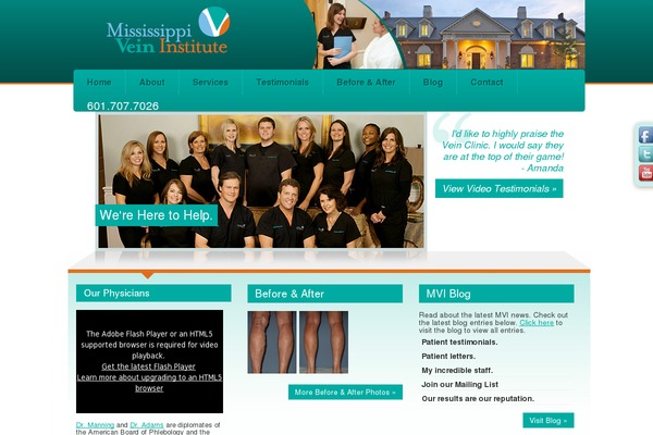 mississippiveininstitute.com site used Mvi