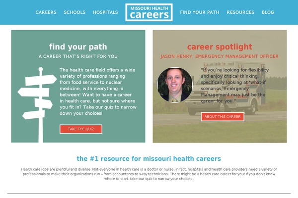 missourihealthcareers.com site used Missourihealthcareers