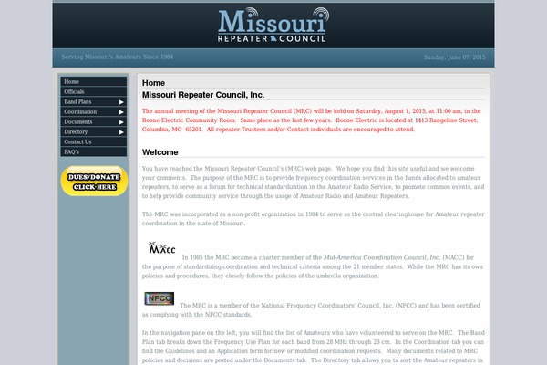 missourirepeater.org site used Stylio