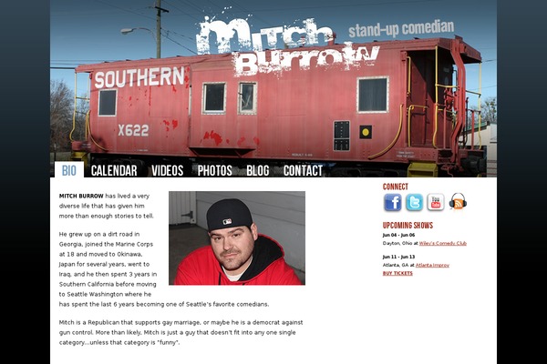 mitchburrow.com site used Custom-mitch
