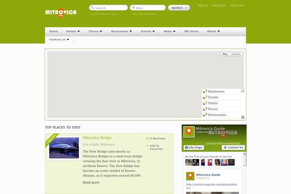 GeoPlaces theme site design template sample