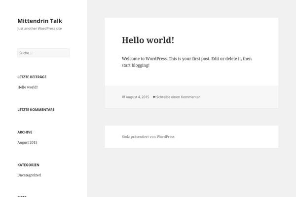 Twenty Fifteen theme site design template sample