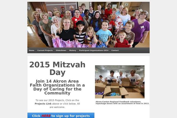 mitzvahdayakron.com site used Responsive