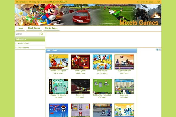 mixelsgames.org site used Kgamenew