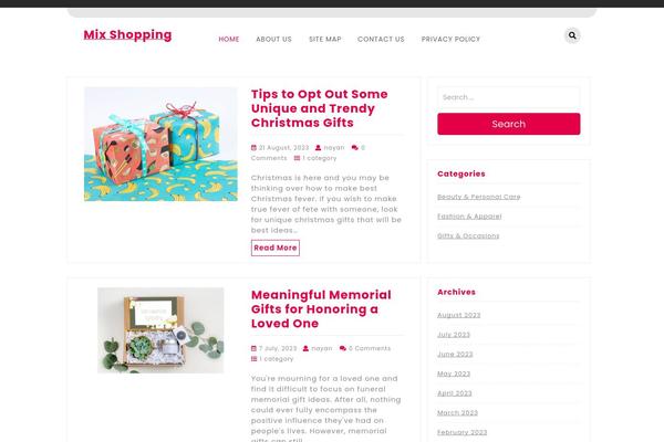 mixshopping.net site used Shopping-cart-woocommerce