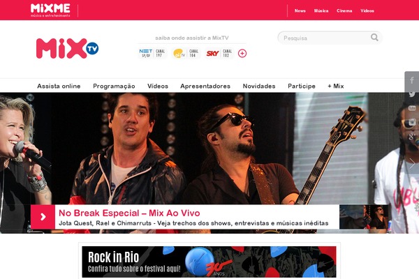 mixtv.com.br site used Mix