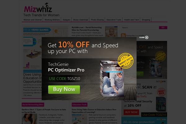 mizwhiz.com site used Tg1