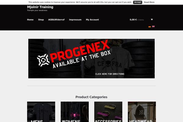 Storefront theme site design template sample