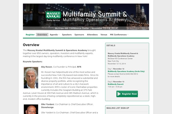 mkmultifamilysummit.com site used Green-pearl-microsite