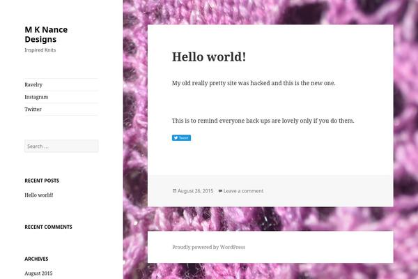 Twenty Fifteen theme site design template sample