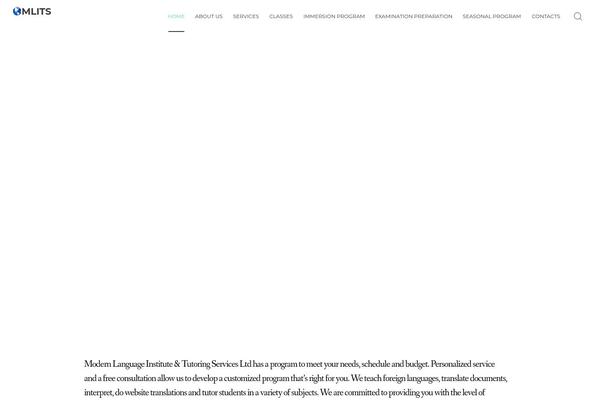 Language-center theme site design template sample